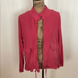 Sanctuary Anthropologie Garnet Rose Drawstring lightweight Utility Jacket